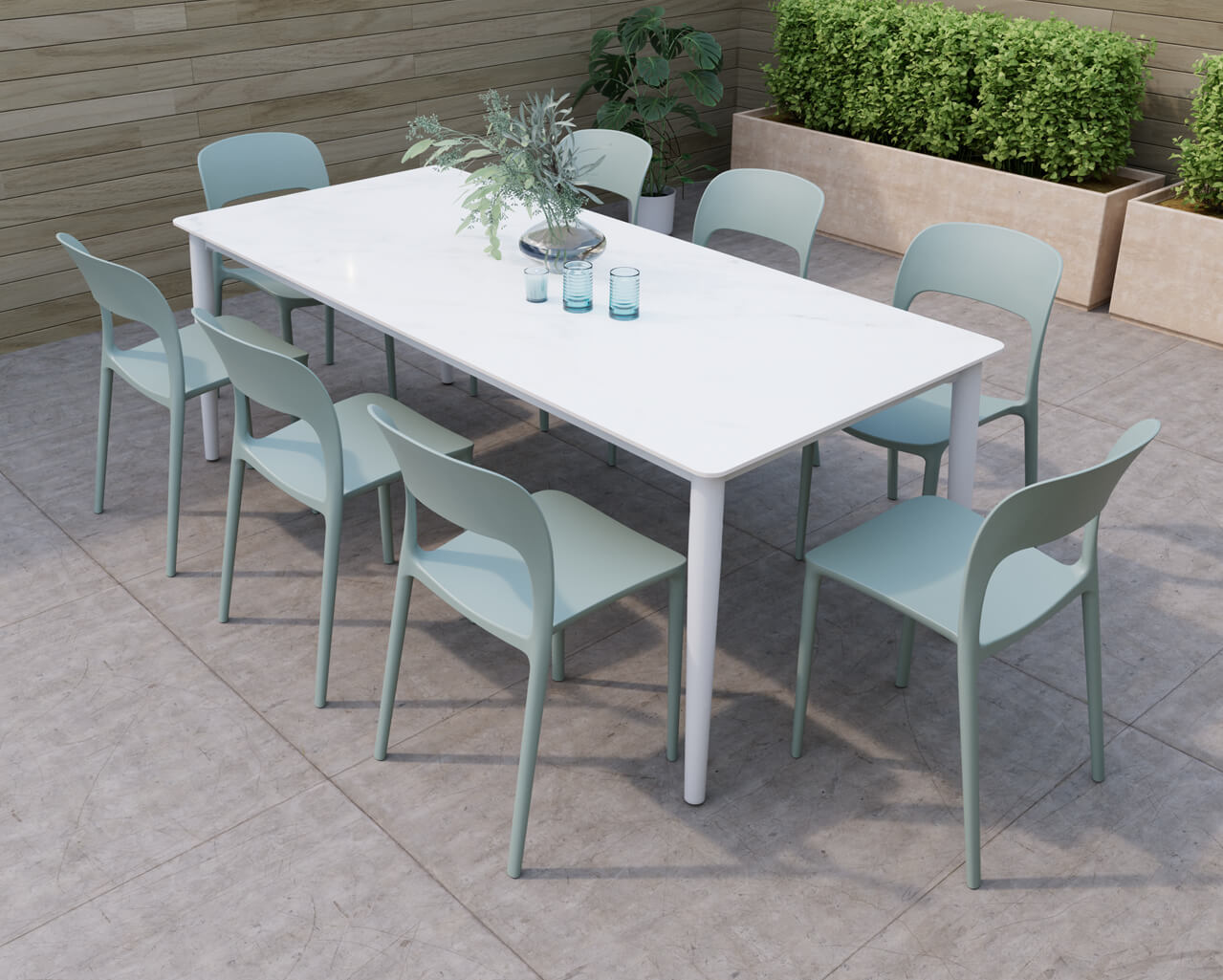 Riley-Dome 9 Piece Olive Dining Setting, , hi-res image number null